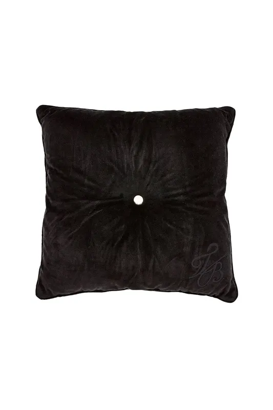 Ted Baker Branded Button Cushion 50cm x 50cm, Black