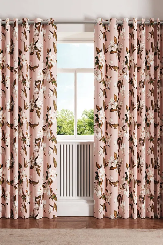 Ted Baker Opal Floral Lined Curtains 66" x 72", Pink
