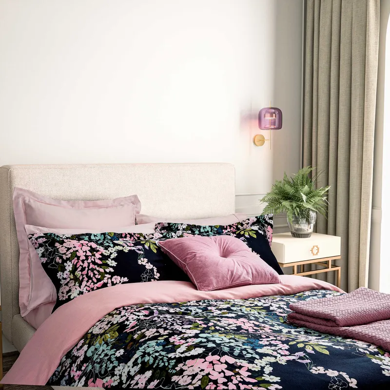Ted Baker Wisteria Double Duvet Cover Set, Navy