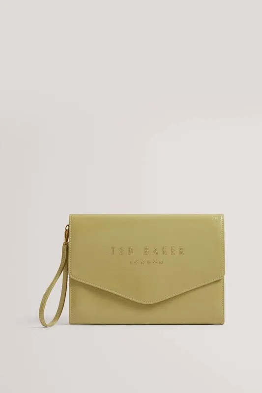 Debenhams Women's Crinkle Icon Pouch Yellow - Yellow