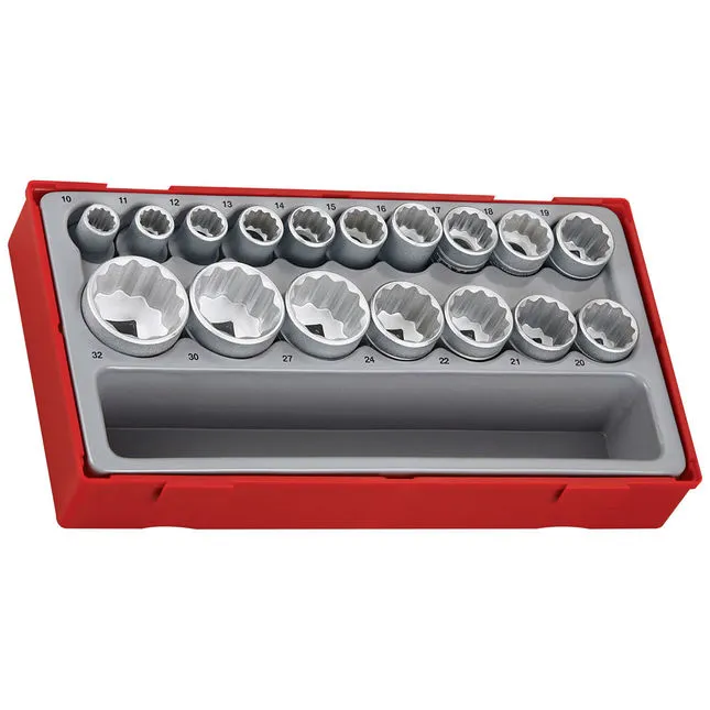 Teng Tools Teng TT1217 1/2" Drive 17 Piece Socket Set