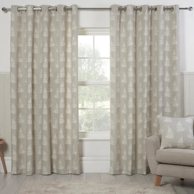 Terrys Esher Ready Made Eyelet Curtains Silver