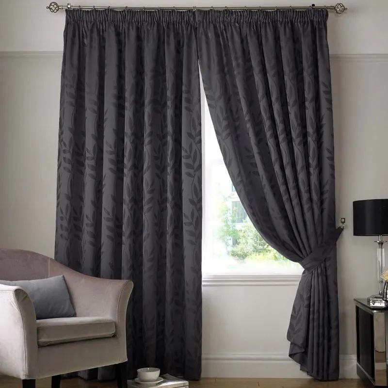 Terrys Tivoli Ready Made Pencil Pleat Curtains Charcoal