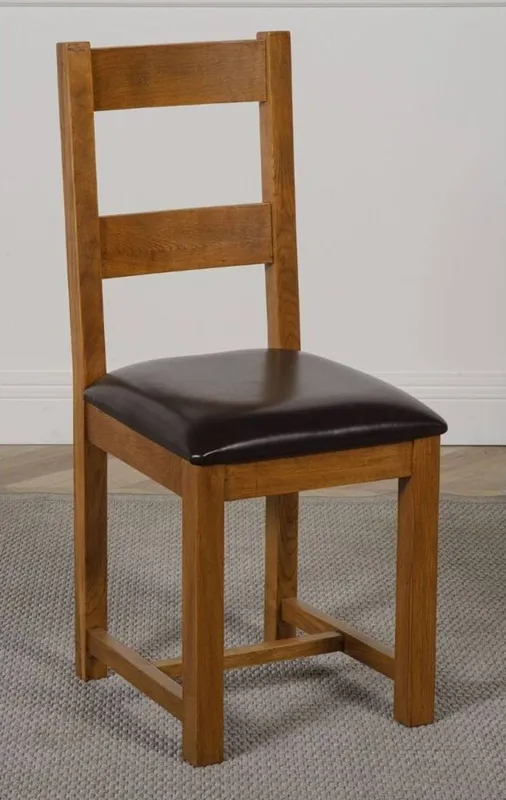 Thats Furniture Lincoln Dark Solid Oak Dining Chairs for Dining Room or Kitchen in Dark Brown Dark Brown