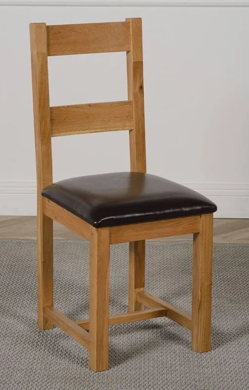 Thats Furniture Lincoln Solid Oak Dining Chairs for Dining Room or Kitchen in Light Oak Light Oak