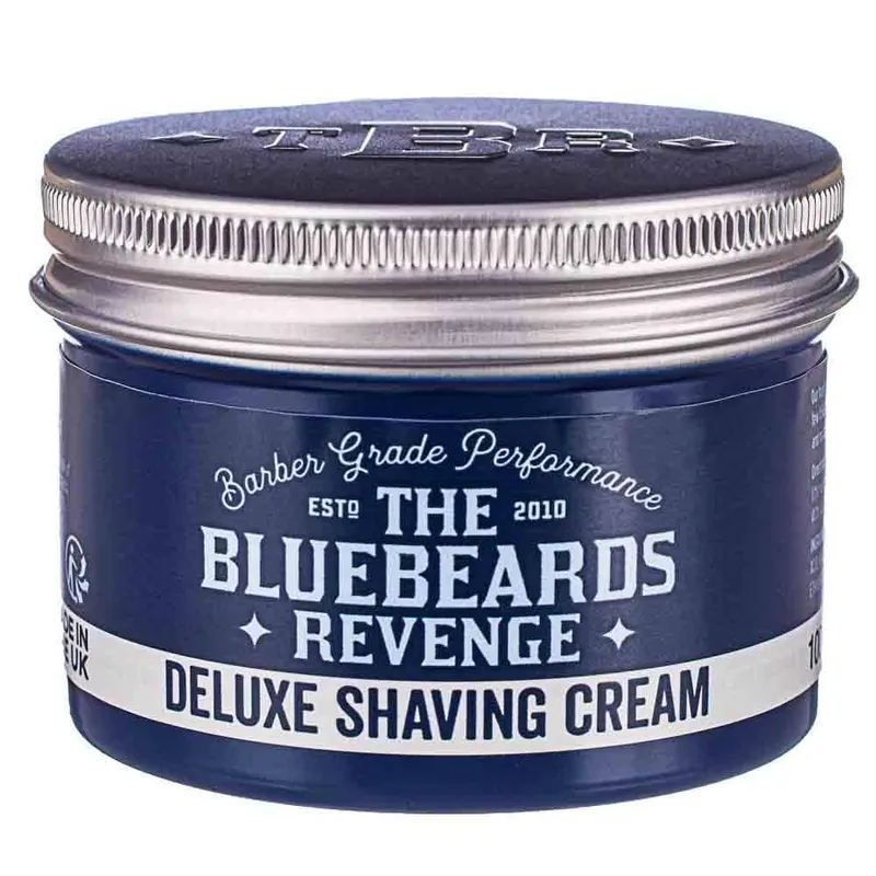 The Bluebeards Revenge Men's Deluxe Shaving Cream Men Vegan Friendly Barbershop Skin Types 100ml in White White 100ml