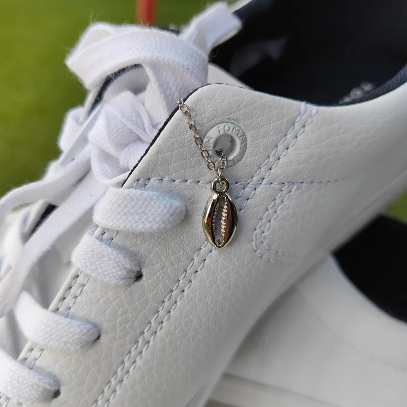 The Colourful Aura Sea Beach Cowrie Shell Dangle Shoe Lace Charm Sneaker Skate Accessories in Silver Silver One Size