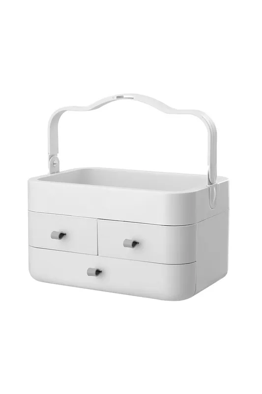 The hot sale Large Makeup Organizer with Mirror & Drawers in White - White - Size: One Size