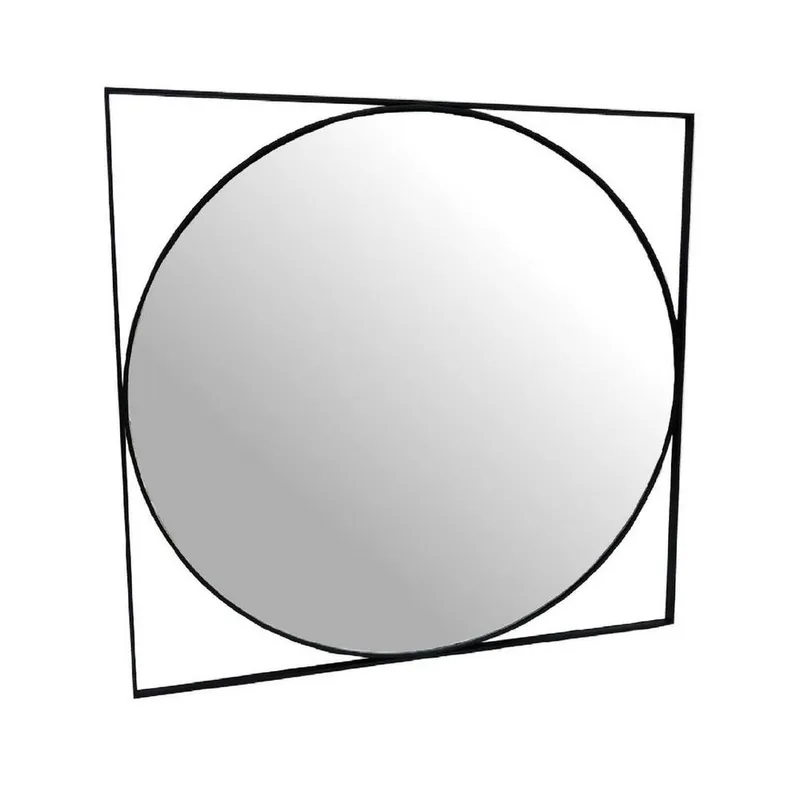 The Libra Company Isaac Mirror - Glass/Iron - L1.5 x W97 x H97 cm - Black Black