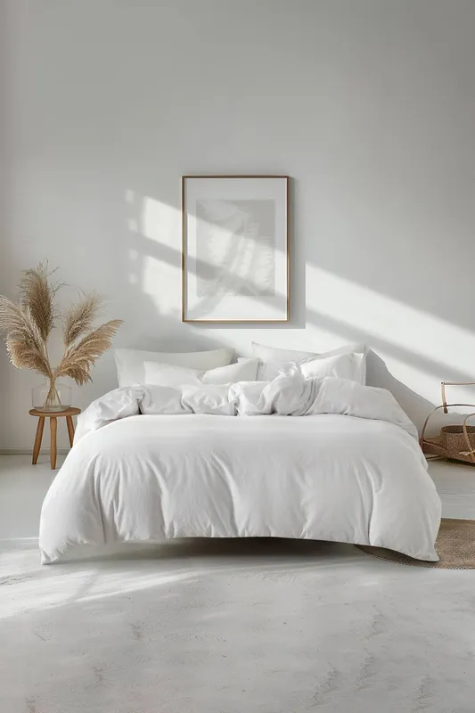 The Linen Consultancy Lazy Linens Relaxxx Duvet Cover Set in White Size: Super King White
