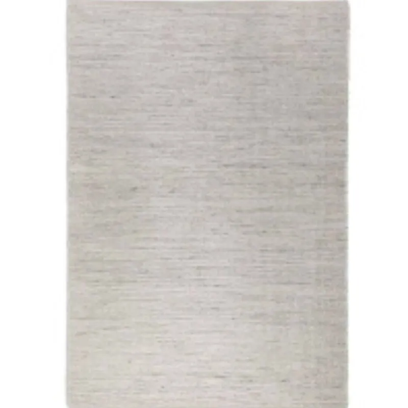 The Rugs Handloom Jute Rug Dhaka Natural Jute Wool Cotton Woven Rug in White Size: 80cm x 200cm - White