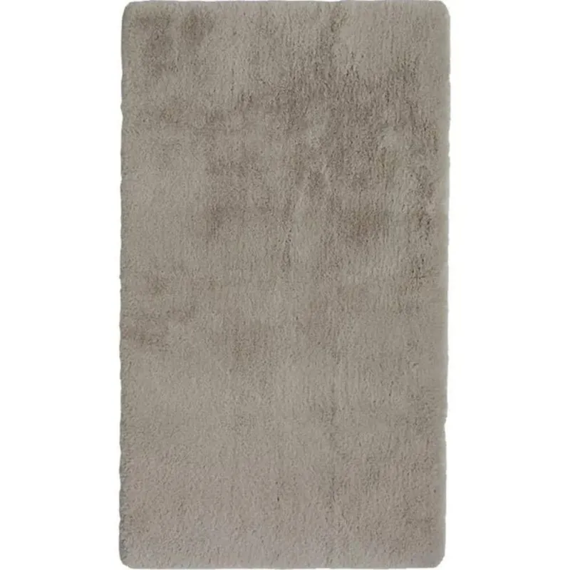 The Rugs Luxury Soft Feel Faux Fur in Natural in Light Brown Size: 105cm x 140cm - Light Brown