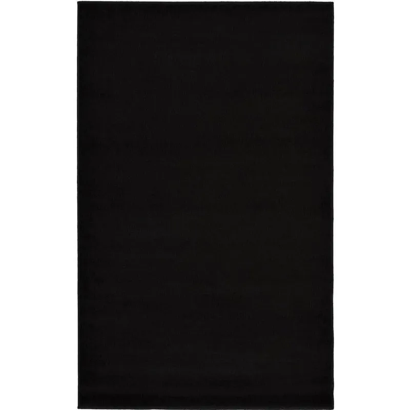 The Rugs Maestro Collection Solid Design Rug in Black Size: 80cm x 150cm - Black