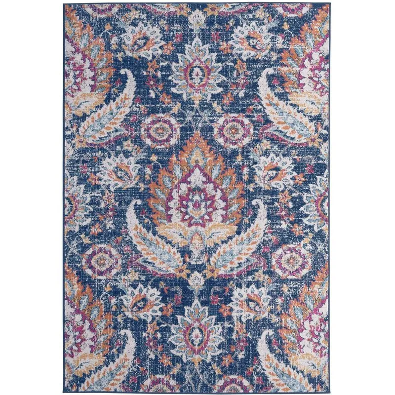 The Rugs Marrakech Multicolour Distressed Floral Large Area Rug & Runner 420 Size: 200cm x 290cm - Multicolor