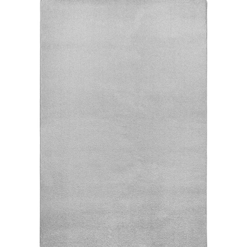 The Rugs Modern Plain Rug Uni Colours Short Pile Polypropylene Area Rug in Grey Size: 80cm x 150cm - Grey