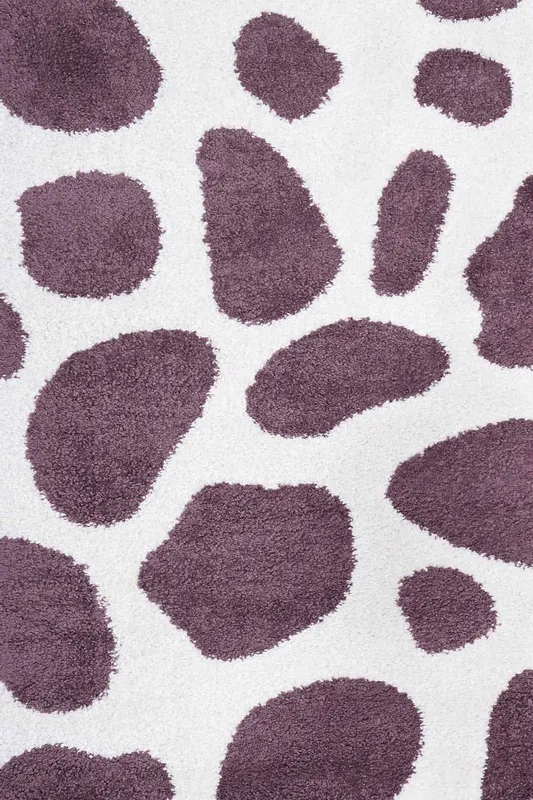 The Rugs Moodi Pebble Design Shaggy Soft High Pile Living Room Rug & Runner in Purple Size: 80 cm x 150 cm Purple 80 cm x 150 cm