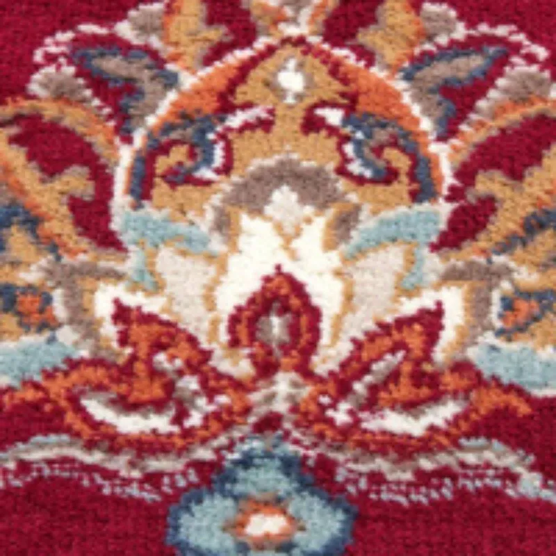 The Rugs Orient Rug Caracci Vintage Floral Design Low Pile Living Room in Red Size: 200cm x 280cm - Red