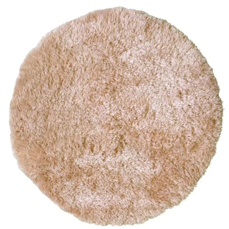 The Rugs Soft Washable Collection Plain Design Shaggy Rug in Beige SA-02 Size: 100cm x 150cm - Beige