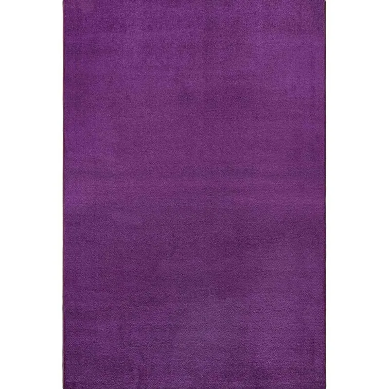 The Rugs Uni Colours Modern Plain Rug Short Pile Polypropylene Area Rug in Purple Size: 133 cm x 195 cm Purple 133 cm x 195 cm