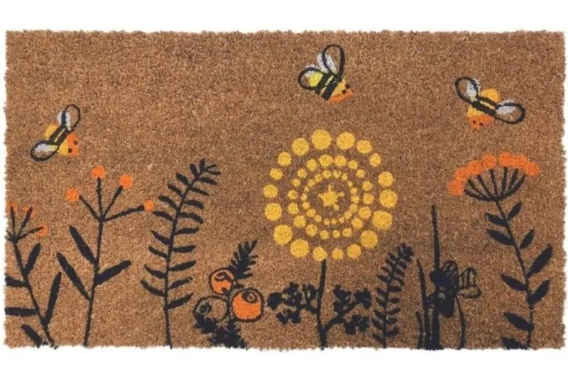 The Rugs Unisex Coir Doormat Gainsborough Busy Bees 40x70 cm Size: 40cm x 70cm Multicolor 40cm x 70cm female