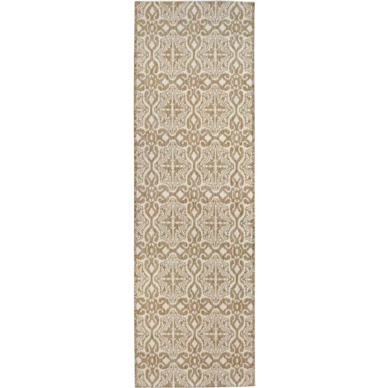 The Rugs Unisex County Collection Victorian Indoor/Outdoor Rugs 11647A in Light Brown Size: 120cm x 170cm Light Brown 120cm x 170cm female