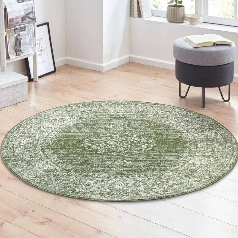 Hanse Home Designer velor rug Mridional green Round 160cm