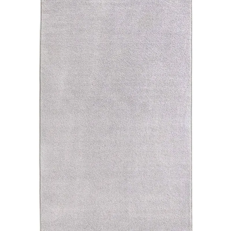 The Rugs Unisex Velours Pure Modern Plain Velour Rug Synthetic Short Pile in White Size: 160cm x 240cm White female