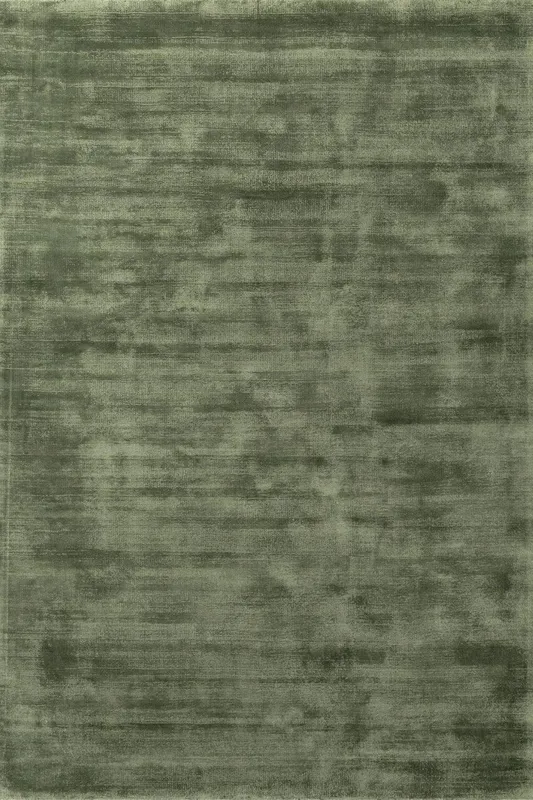 The Rugs Vikosa Jane Viscose Soft Plain Rug Living Room in Green Size: 80cm x 150cm - Green