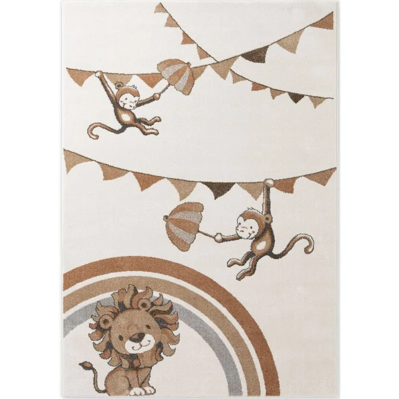 The Rugs Unisex Villeroy & Boch Rainbow Party Boho Kids Rug & Runner Kids Rug in Cream Size: 120cm x 170cm Cream 120cm x 170cm female