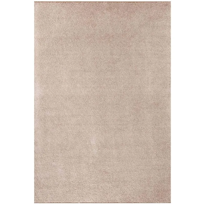 The Rugs Velours Pure Modern Plain Velour Rug Synthetic Short Pile in Cream Size: 200 cm x 300 cm Cream 200 cm x 300 cm