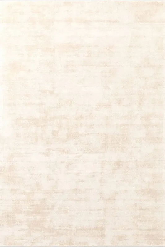The Rugs Vikosa Jane Viscose Soft Plain Rug Living Room in Cream Size: 120cm x 180cm - Cream