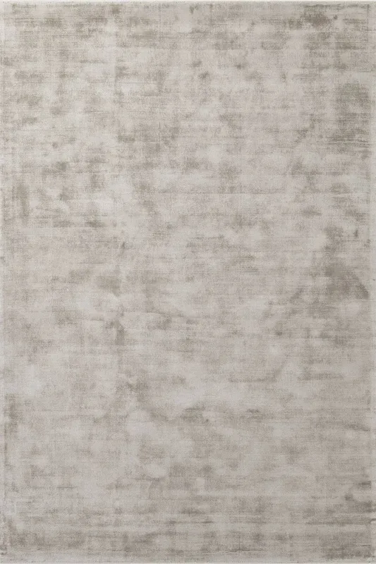 The Rugs Vikosa Jane Viscose Soft Plain Rug Living Room in Grey Size: 200cm x 300cm - Grey