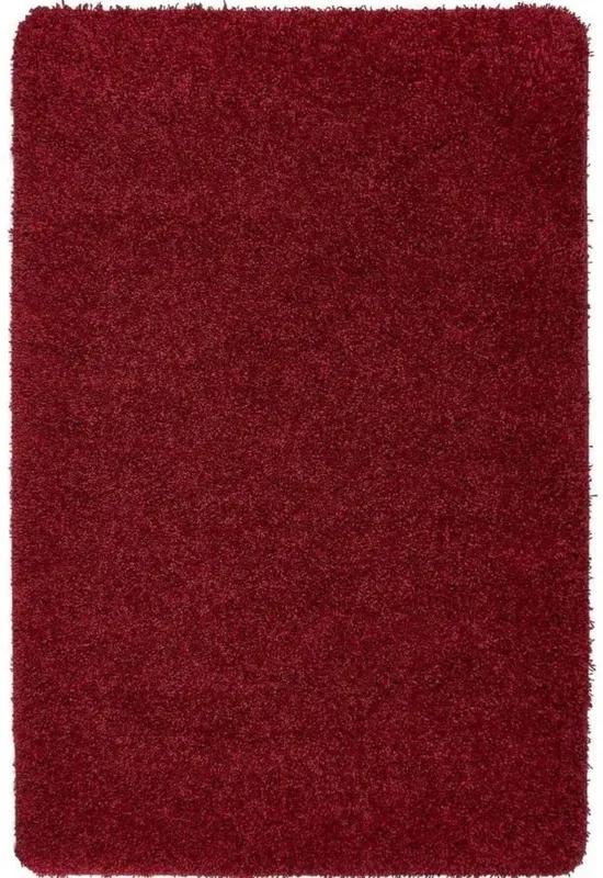 The Rugs Unisex Washable Non Slip Shaggy Rug Soft Stain Resistant Pla in Red Size: 100cm x 150cm Red 100cm x 150cm female