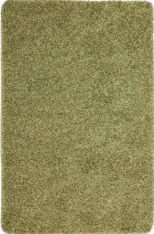 The Rugs Washable Non Slip Shaggy Rug Soft Stain Resistant Plain in Olive Size: 100cm x 150cm - Olive