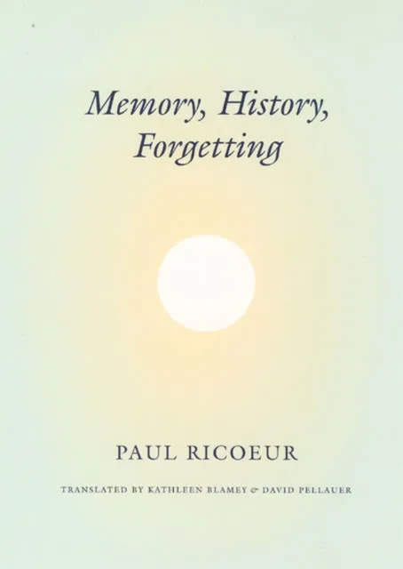 The University of Chicago Press Memory, History, Forgetting