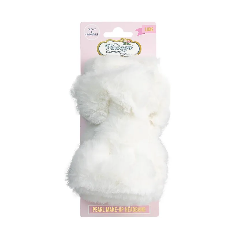 The Vintage Cosmetic Company Women's Cosmetic Make-Up Headband Pearl in Off White - Off White