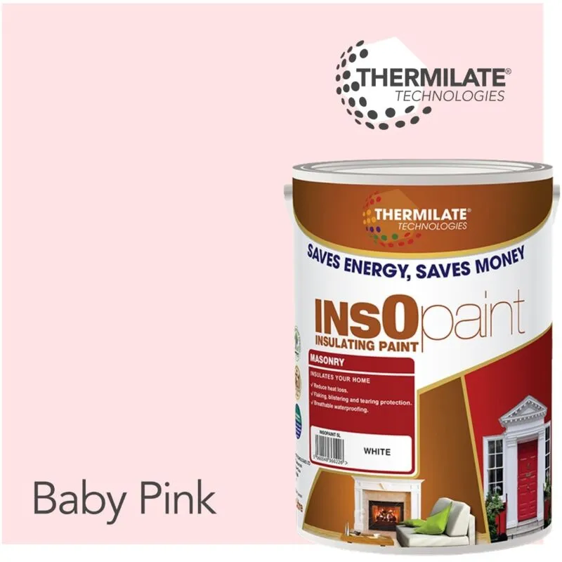 Thermilate Technologies Exterior Masonry Paint - 5L in Baby Pink Baby Pink