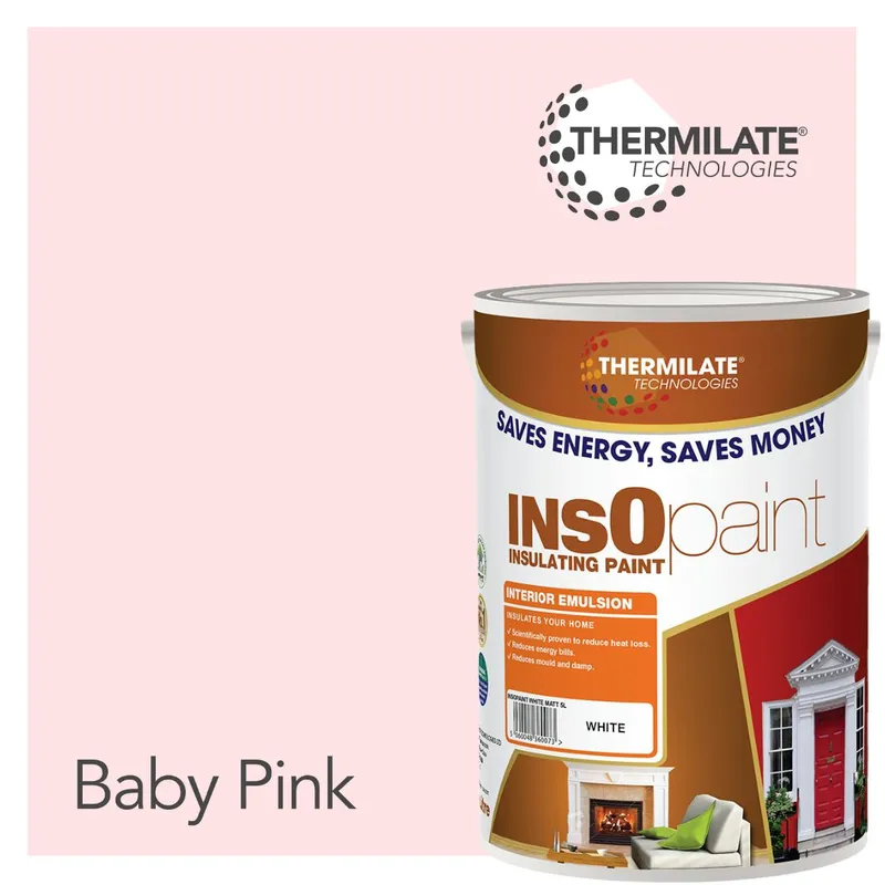 Thermilate Technologies Interior Emulsion Paint - 5L in Baby Pink Baby Pink
