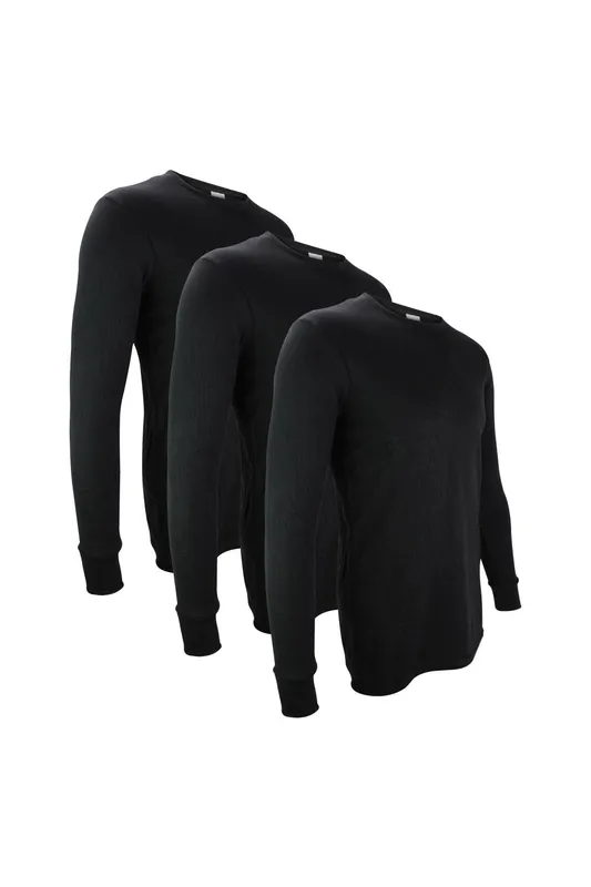 Thmo 3 Pack Mens Thermal Base Layer Long Sleeve Top