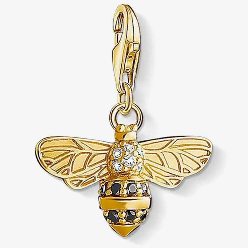 Thomas Sabo Women's Silver Gold Plated Bee Charm 1449-414-39 - Gold