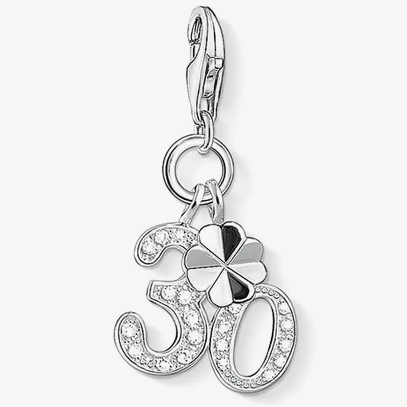 Thomas Sabo Women's Silver Pave 30 Charm 1237-051-14 30 - Silver