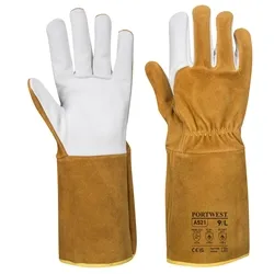 Tig Ultra Welding Gauntlet (Brown) Large
