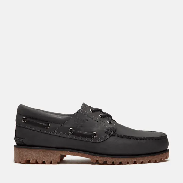Timberland - Timberland Lake House 3-Eye Lug Boat Shoe for Men in Dark Grey, Man, Grey, Size: 6.5