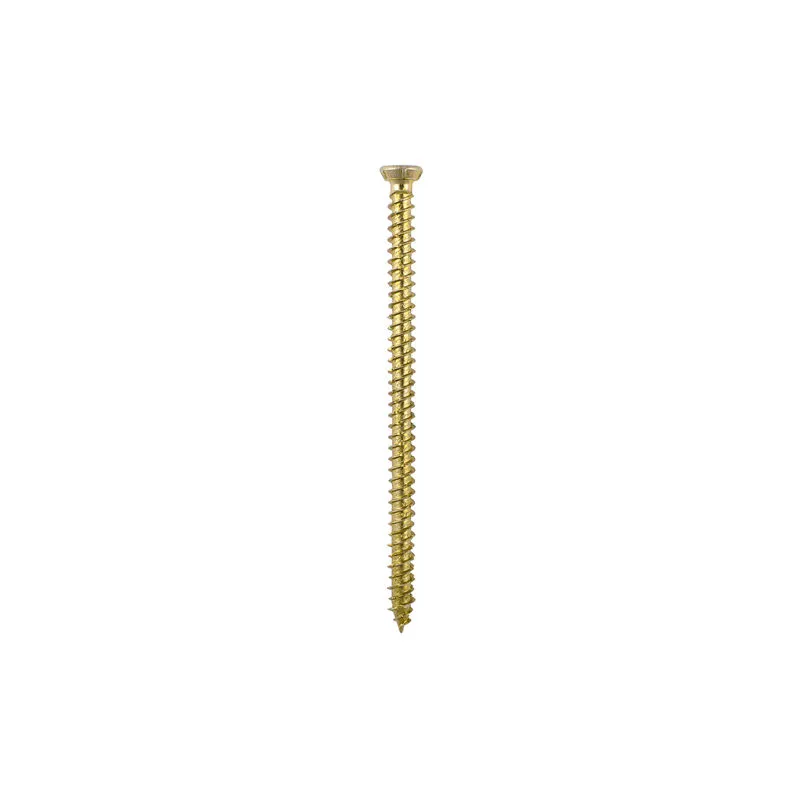 Concrete Screws Flat Countersunk Gold - 7.5 x 80 - Timco