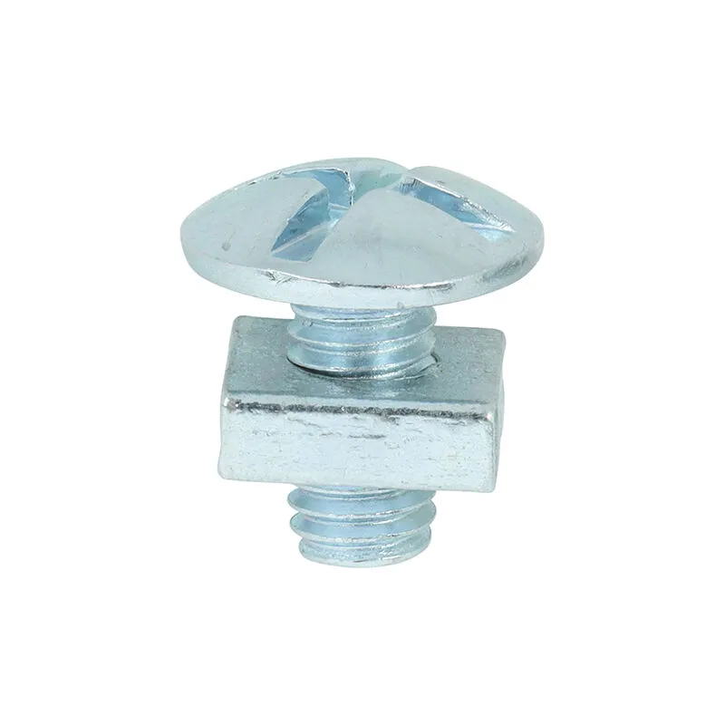 Roofing Bolts & Square Nuts Silver - M6 x 12 - Timco