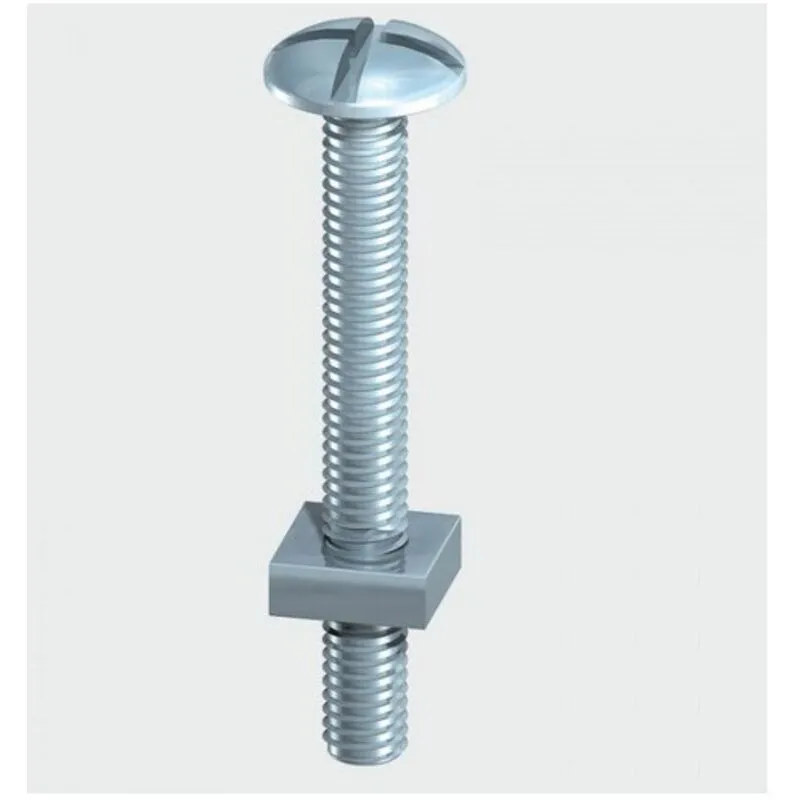 Roofing Bolts & Square Nuts Silver - M6 x 8 - Timco