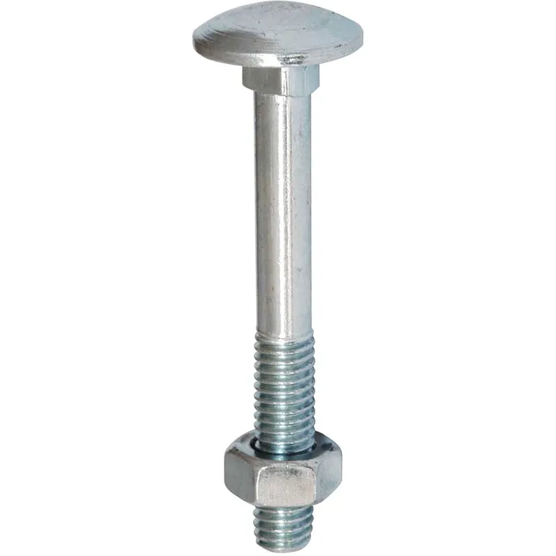Timco - M12 x 110mm Carriage Bolt With Hex Nut - Zinc Qty 25