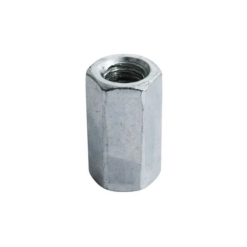 Timco - Hex Connector Nuts DIN6334 Silver - M6 (200 Box)