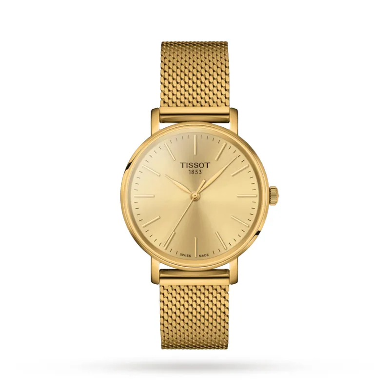 Tissot Everytime 34mm Ladies Watch Gold