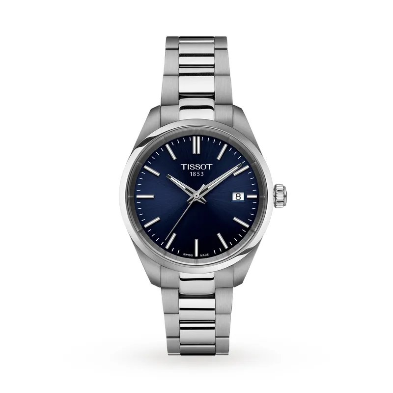 Tissot Ladies PR 100 Silver & Blue Watch T1502101104100